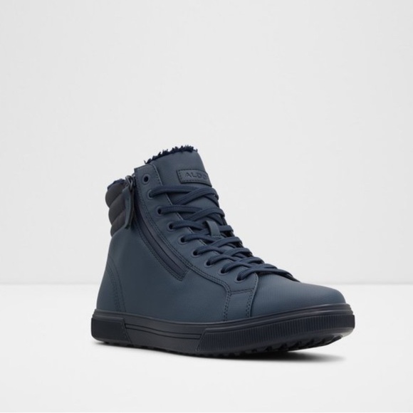 ALDO Preralith Waterproof Navy Blue High Top Sneakers Men’s Size 9 NWT - Picture 7 of 7